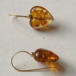 Goldstone Faux Amber Earrings